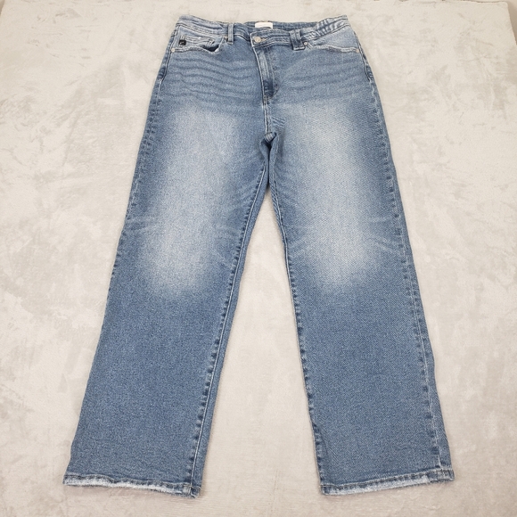 KanCan 90s Straight Leg Women's 13/30 Jeans  46119 KC8733M High Rise Slant Light - Picture 1 of 9